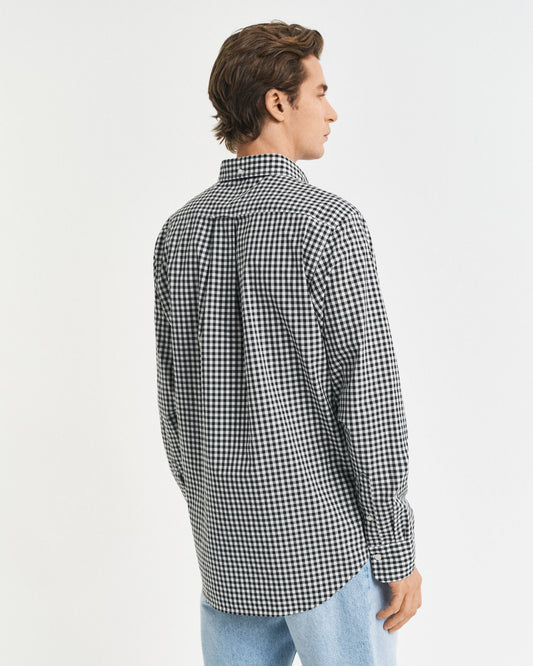 Regular Fit Hemd aus Popeline mit klassischem Gingham-Muster
