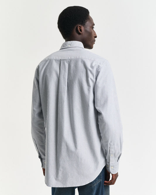 Regular Fit Hemd aus klassischem Oxford-Stoff mit Banker-Streifen