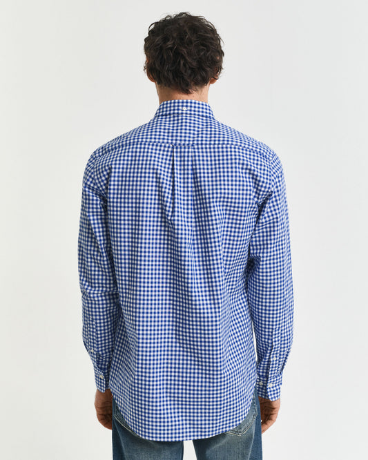 Regular Fit Klassisches Gingham Popeline Hemd