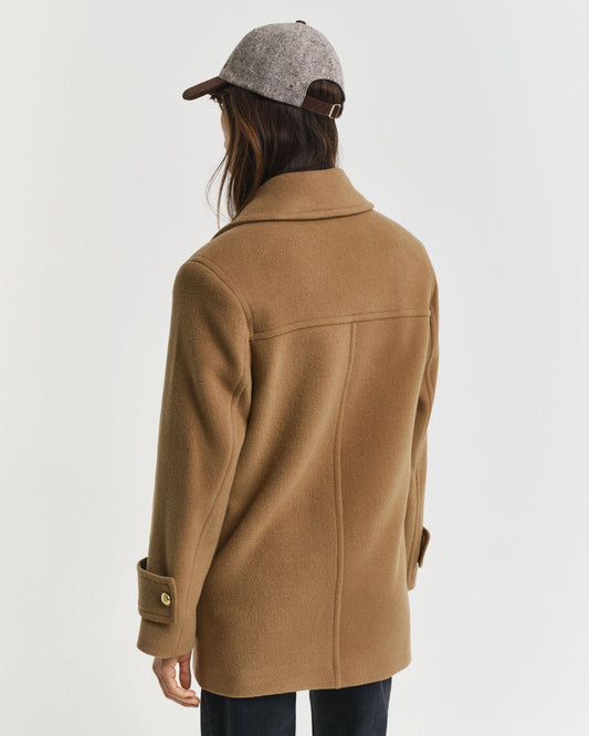 Woll-Mittelmantel im Peacoat-Stil