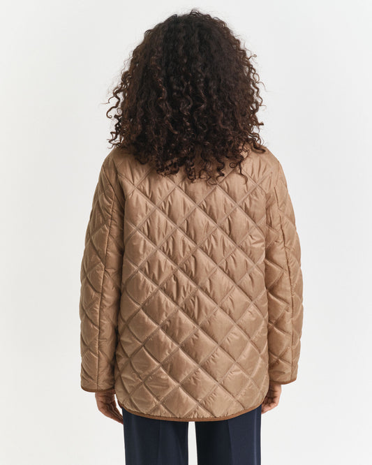 Gesteppte Jacke mit Cordbesatz
