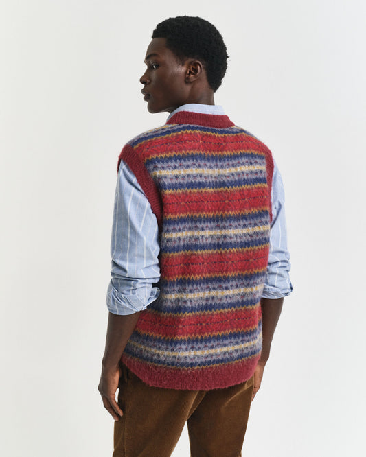 Gilet en jacquard brossé