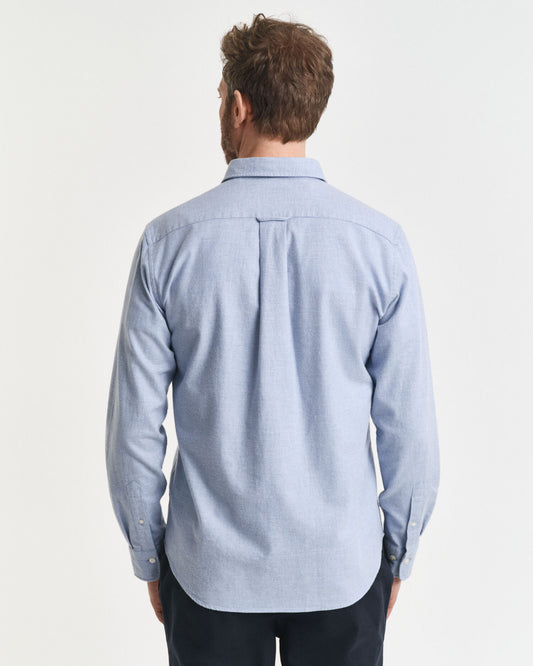 Regular Fit Melange-Flanellhemd