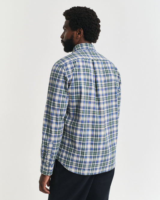 Regular Fit kariertes Archiv-Popelinehemd