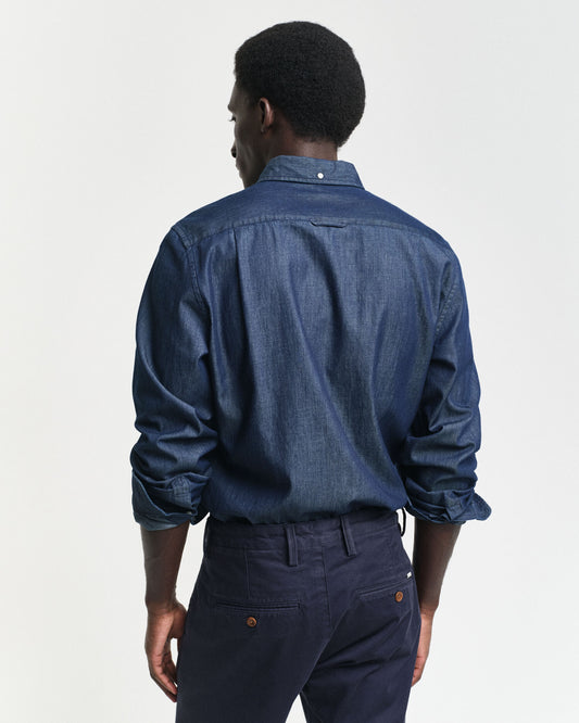 Slim-Fit-Hemd in Indigo