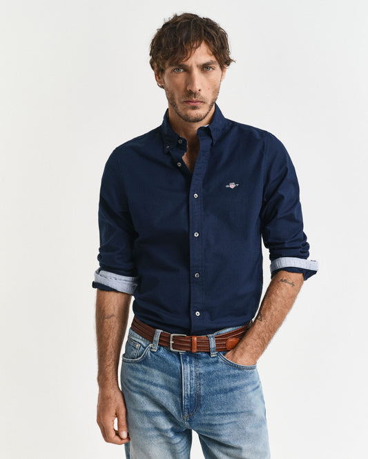 Chemise Oxford ajustée extensible