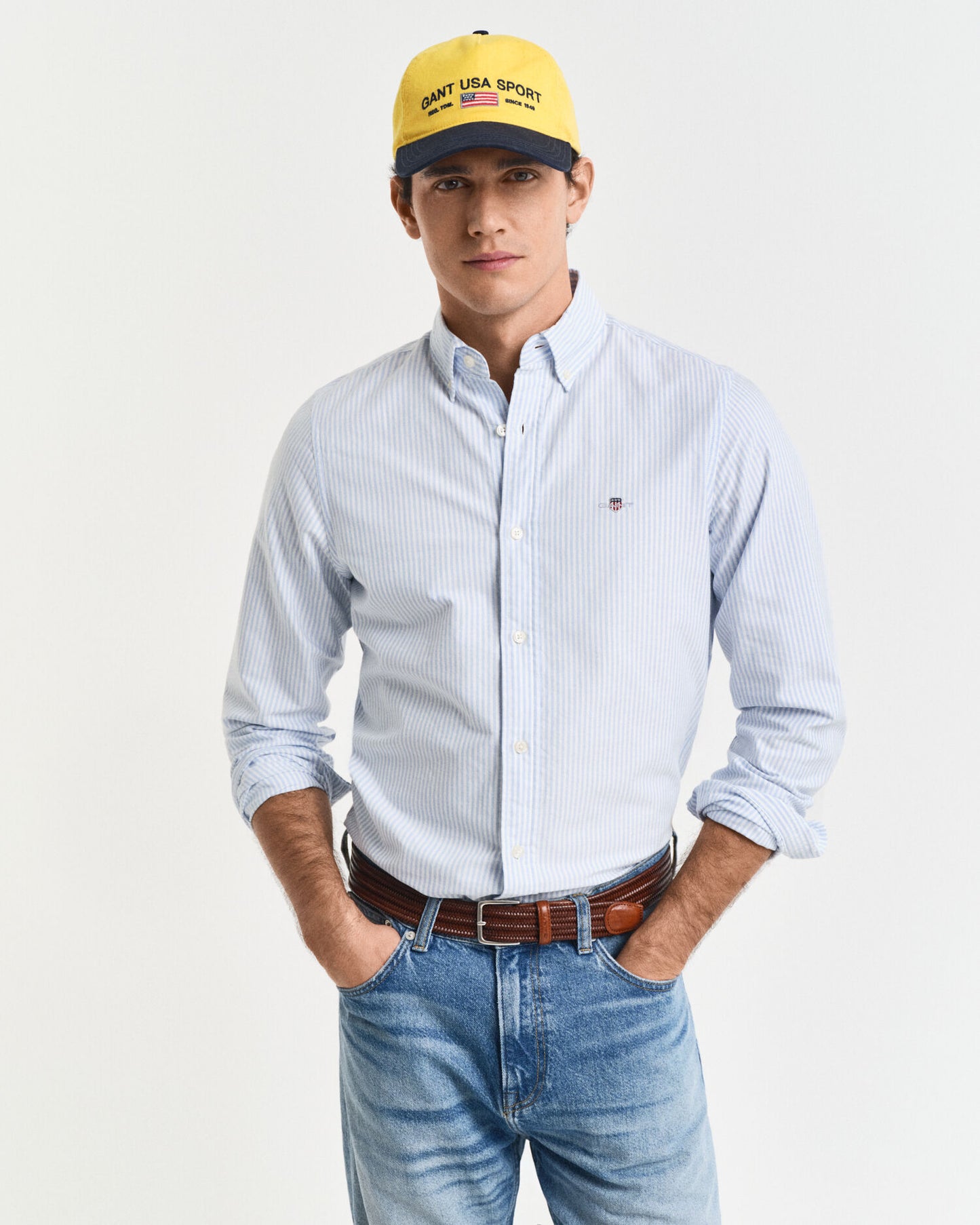 Chemise Oxford Classique Rayures Banquier Coupe Ajustée