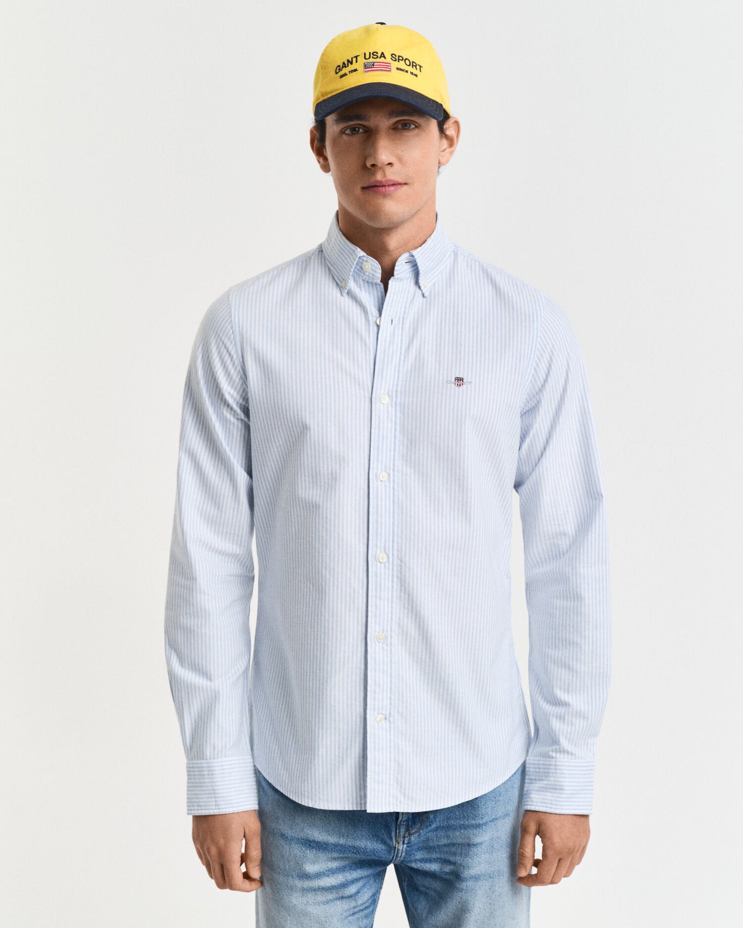 Chemise Oxford Classique à Rayures Banquier Coupe Cintrée