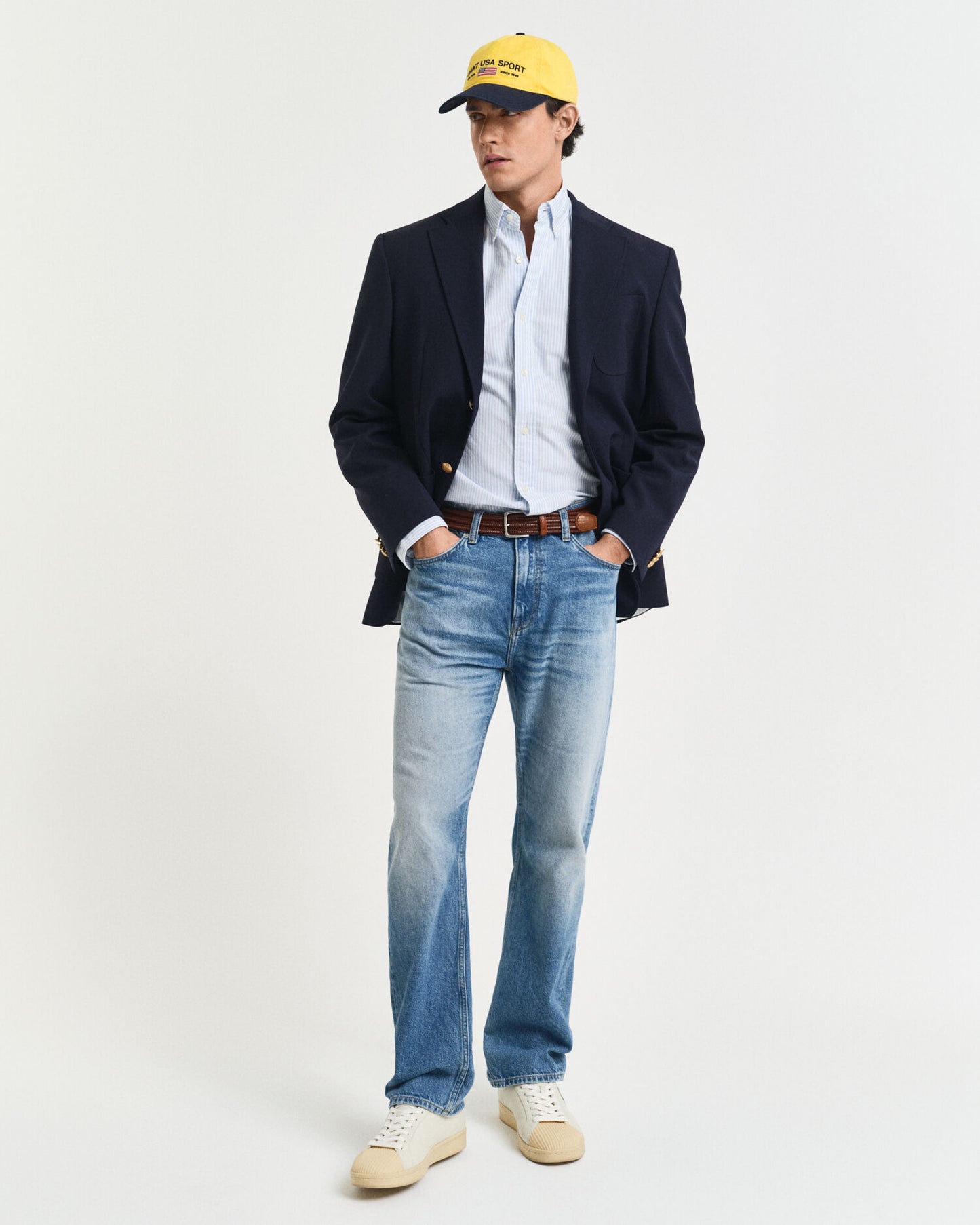 Chemise Oxford Classique à Rayures Banquier Coupe Cintrée