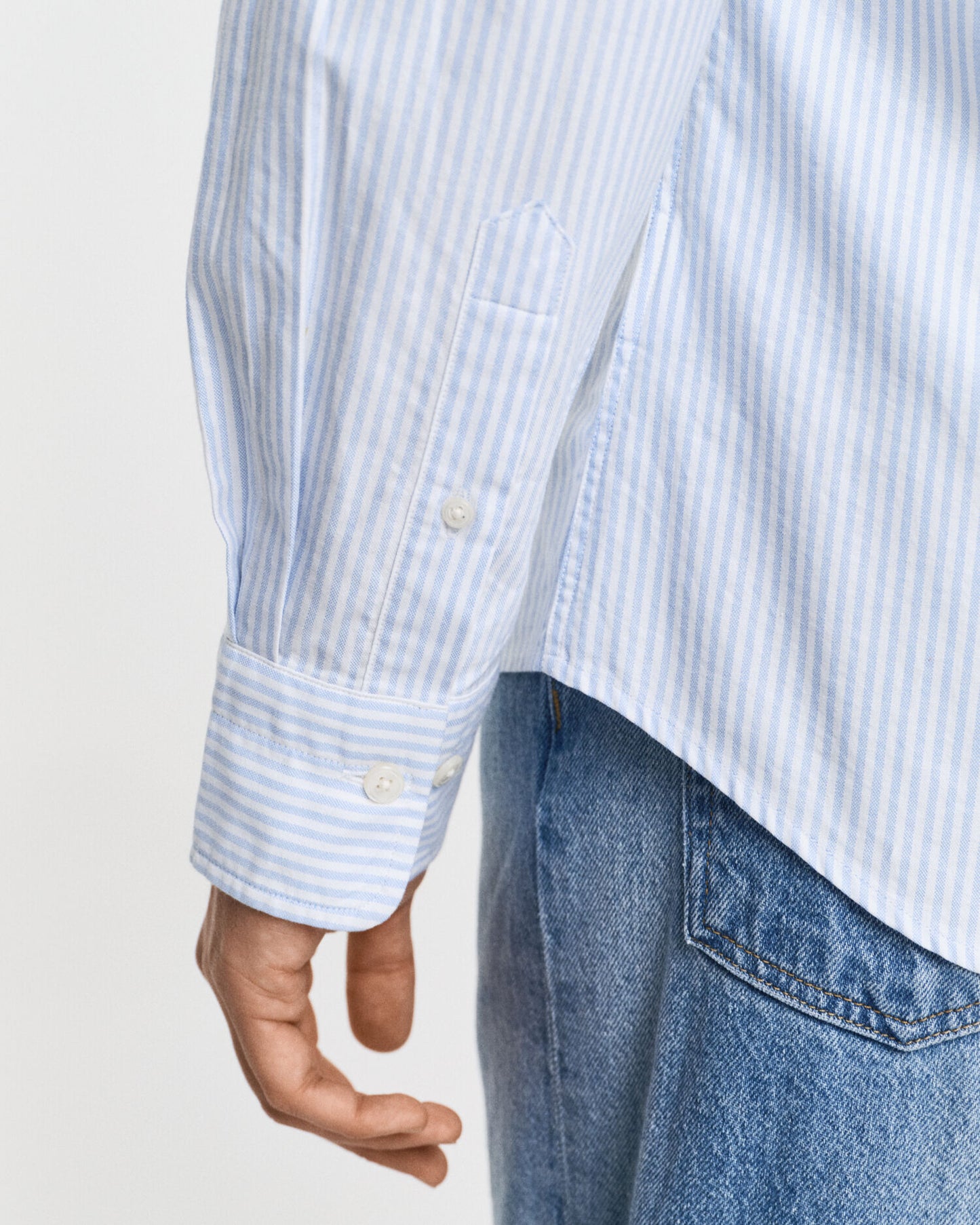 Chemise Oxford Classique à Rayures Banquier Coupe Cintrée