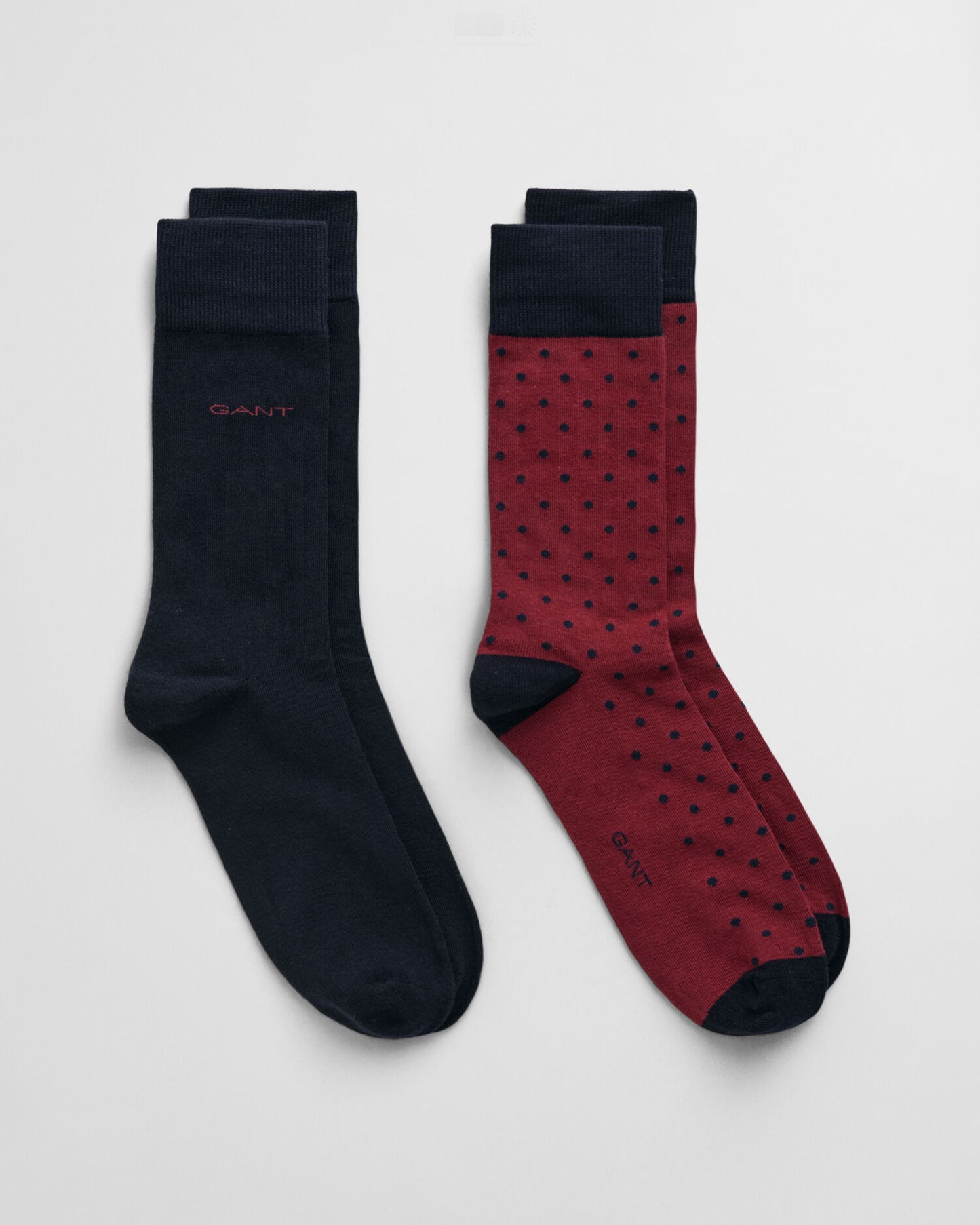 Lot de 2 paires de chaussettes à pois et unies