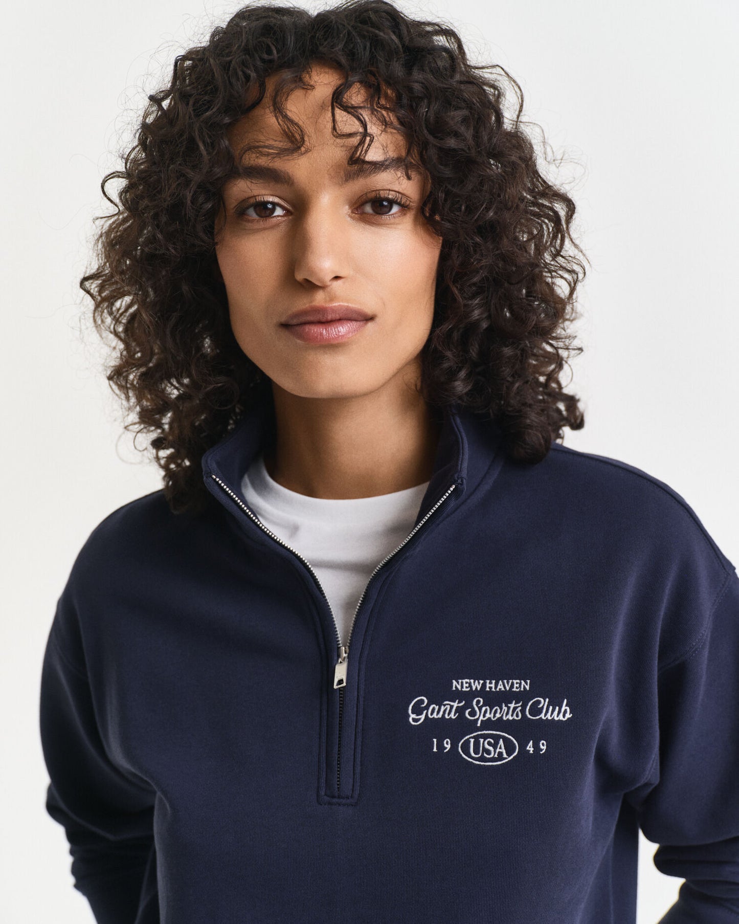 Grafisches Half-Zip Sweatshirt