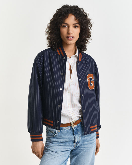 Nadelstreifen-Collegejacke