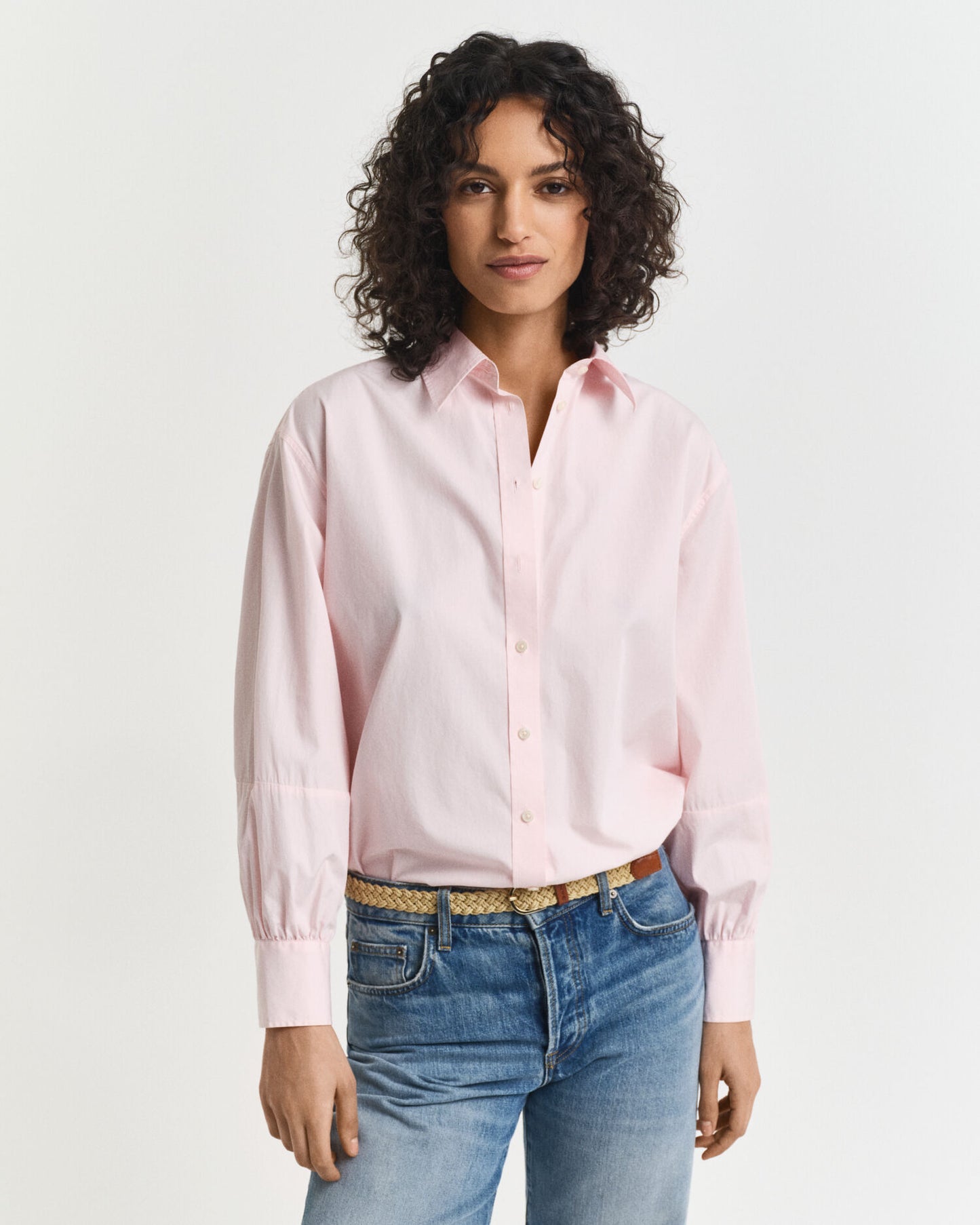 Chemise à manches volumineuses coupe décontractée
