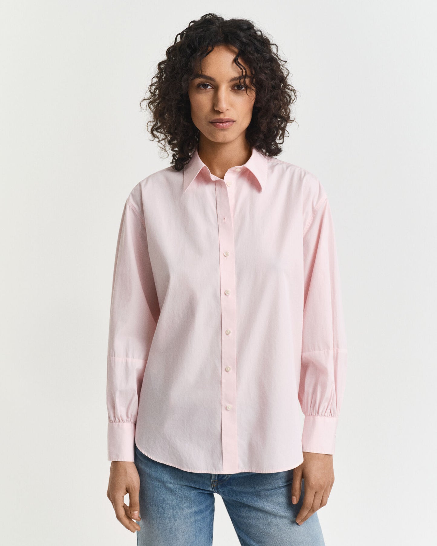 Chemise à manches volumineuses coupe décontractée