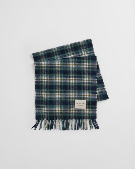 Écharpe en mélange de cachemire et tartan