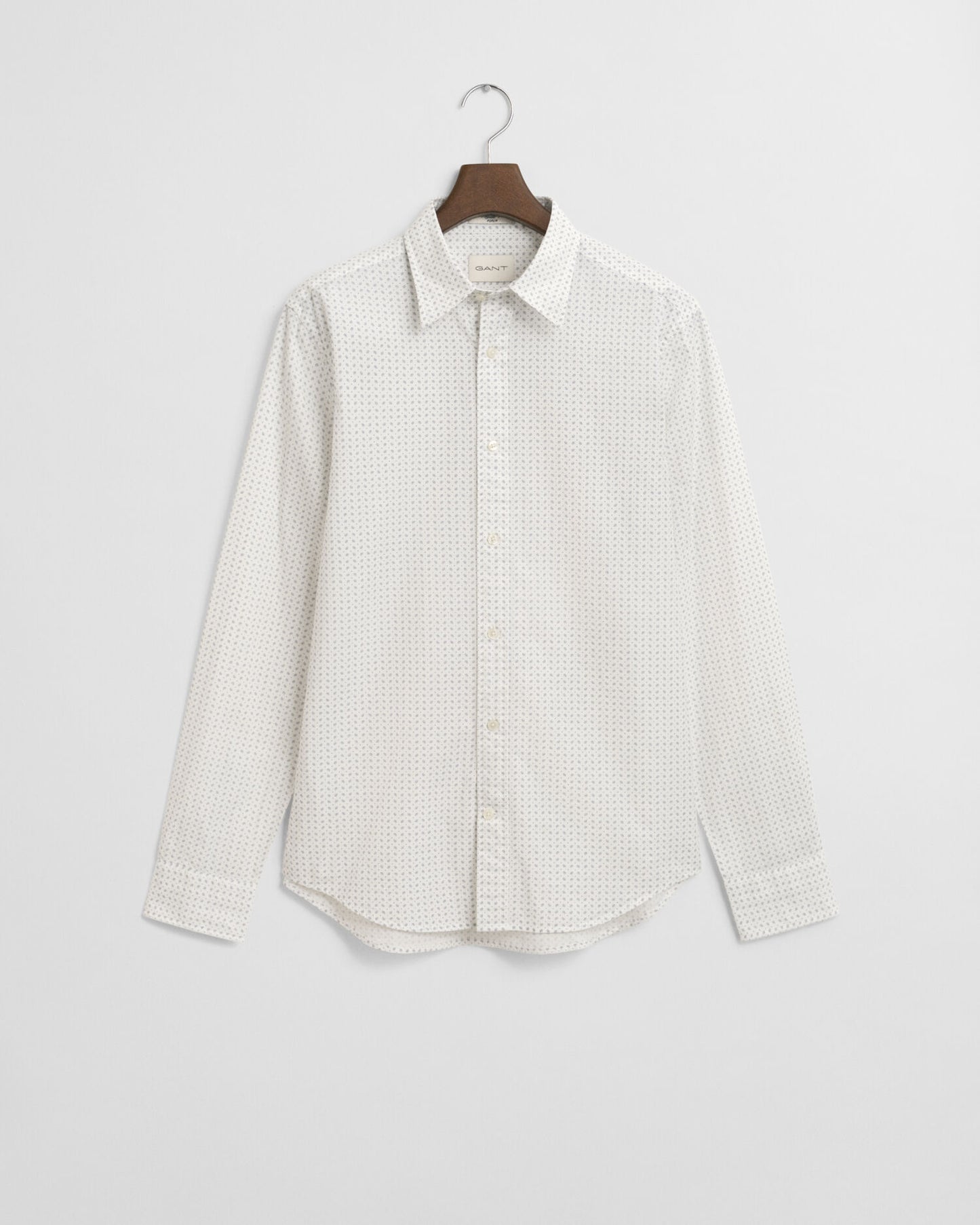 Chemise coupe droite micro-imprimée
