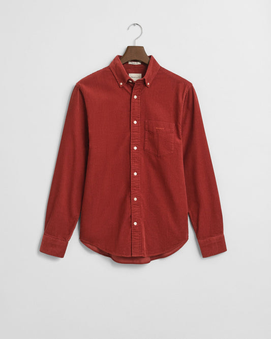 Chemise en velours côtelé coupe regular