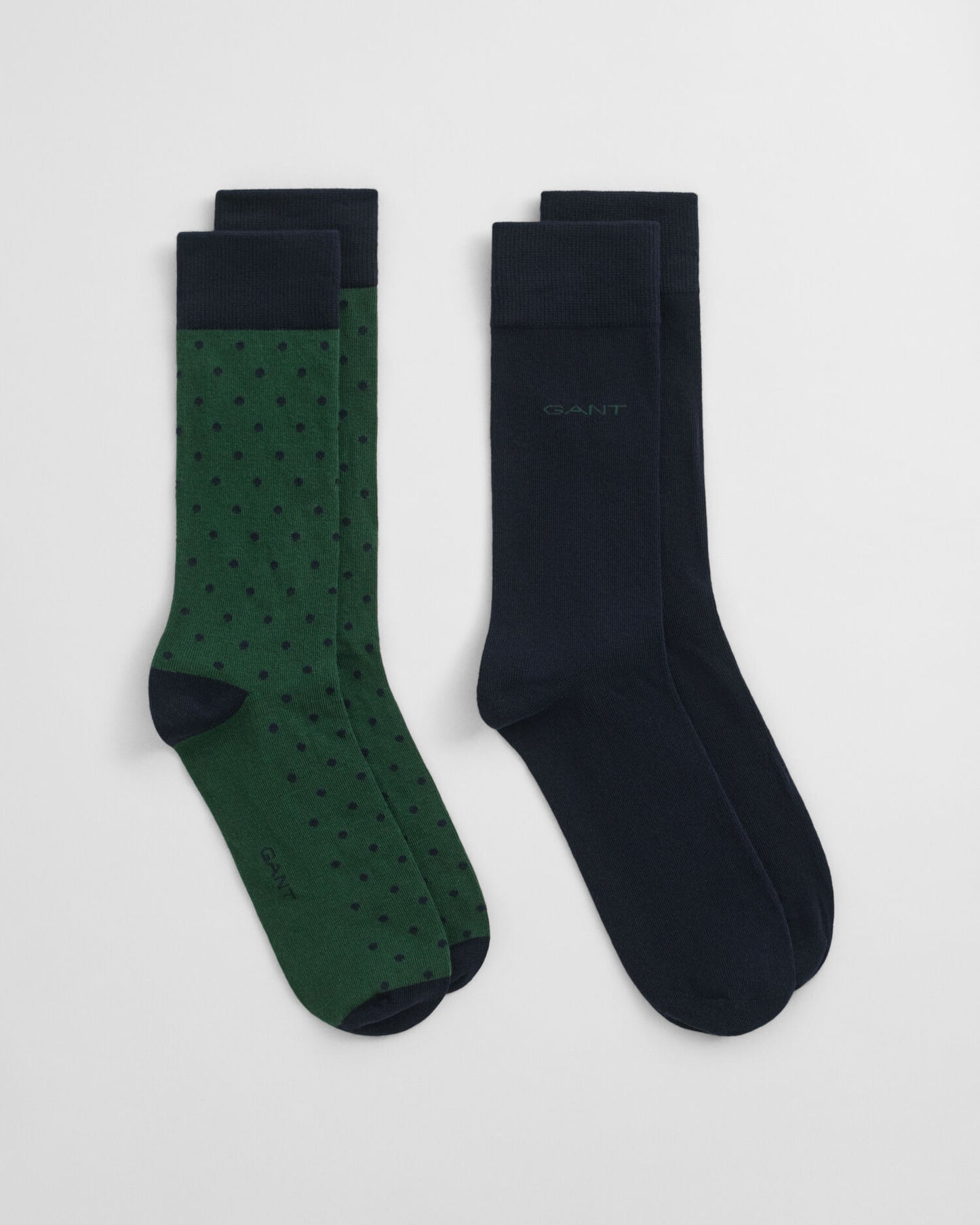 Lot de 2 paires de chaussettes à pois et unies