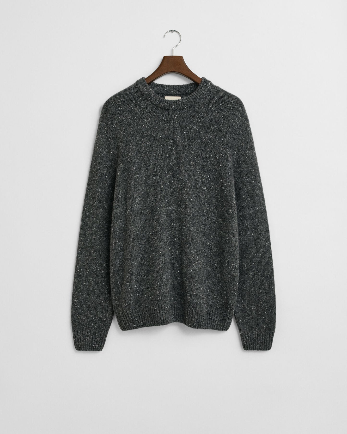 Pull ras du cou en laine mélangée neps