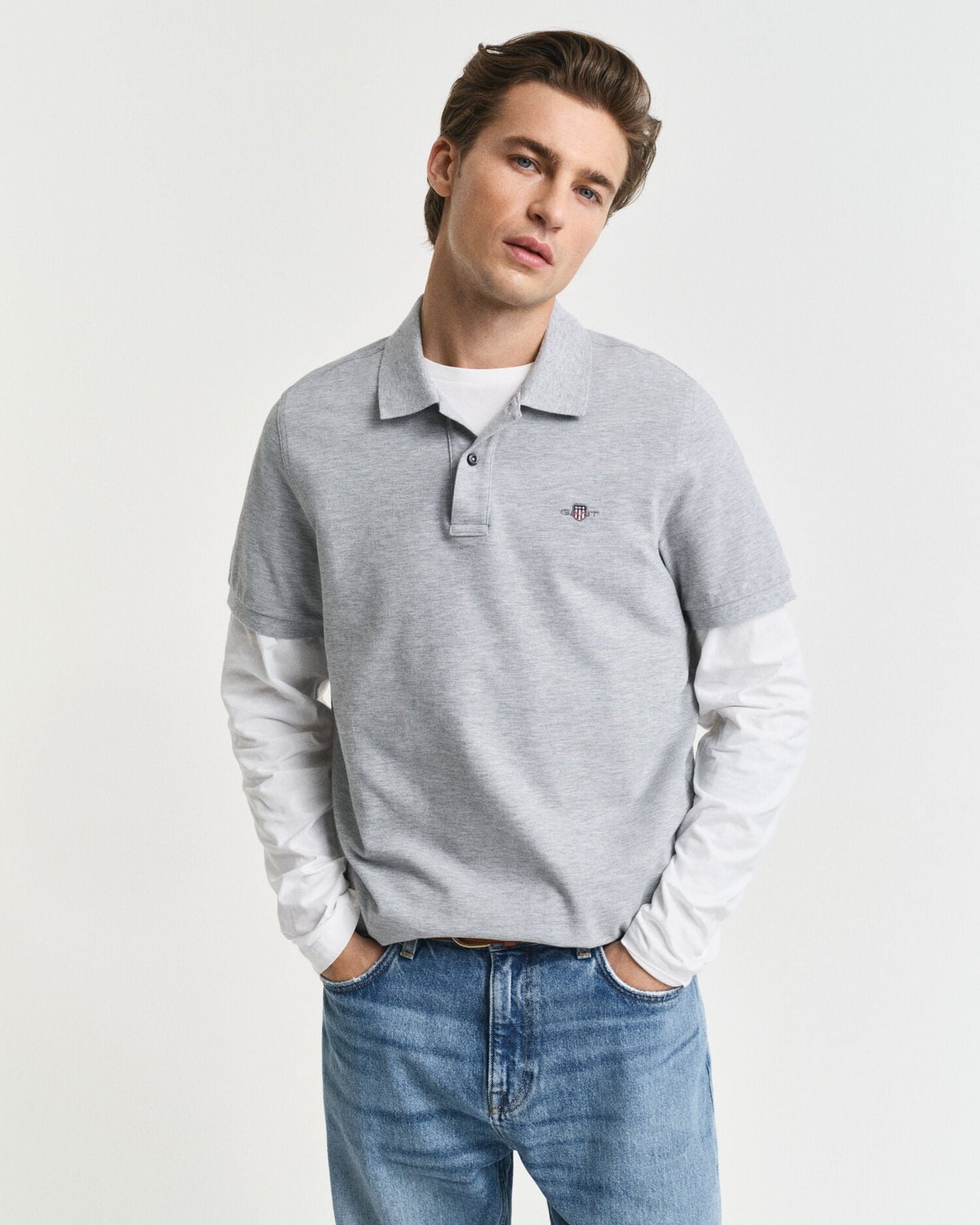 Regular Fit Shield Pique Polo Shirt