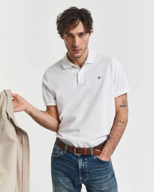 Regular Fit Shield Pique Polo Shirt