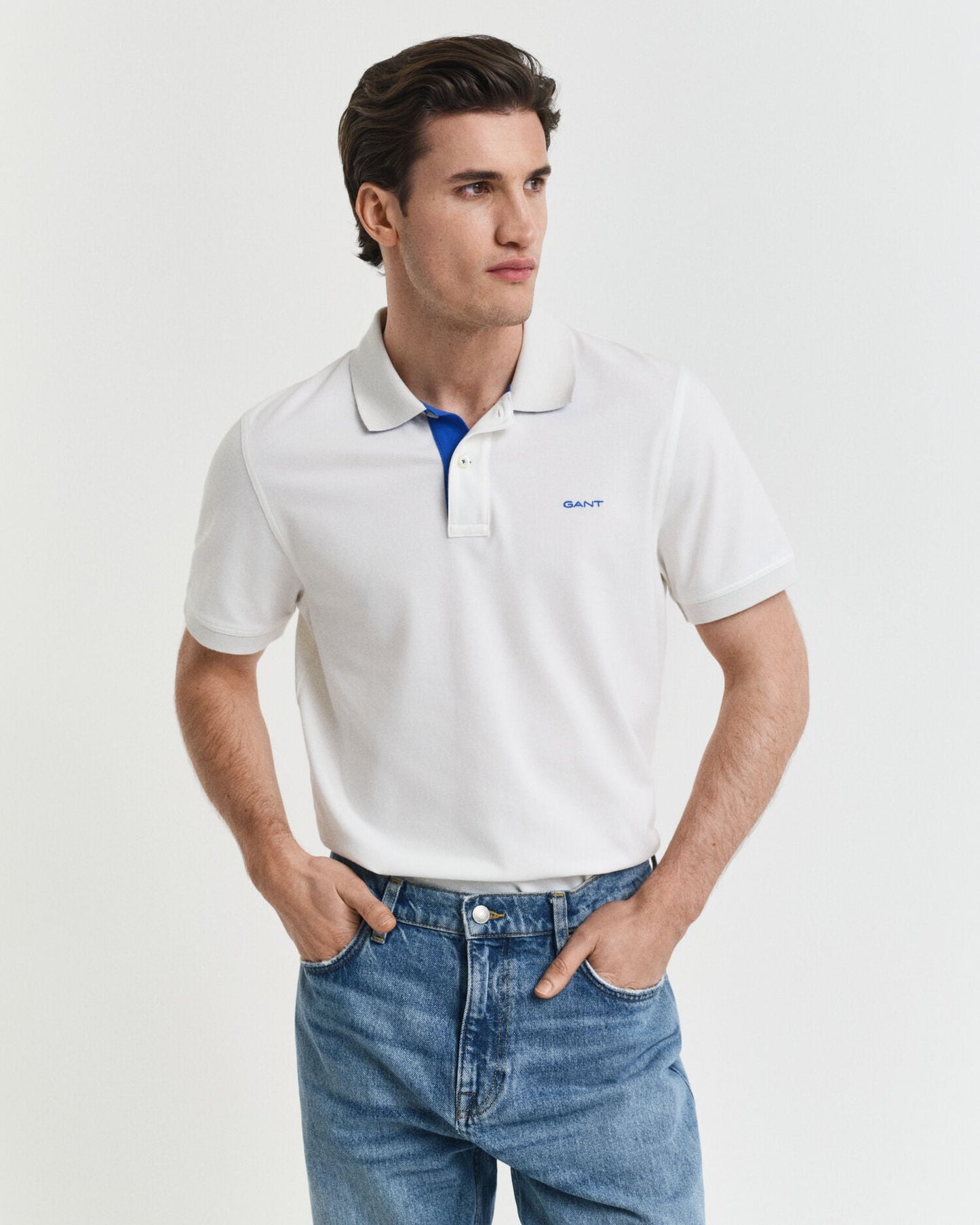 Contrast Pique Polo Shirt