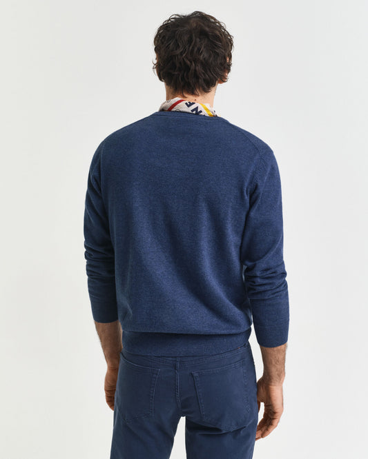 Klassischer Pullover mit Rundhalsausschnitt aus Baumwolle