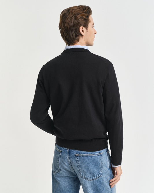 Klassischer Pullover mit Rundhalsausschnitt aus Baumwolle