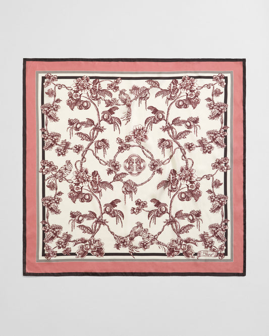 Tree Print Silk Scarf
