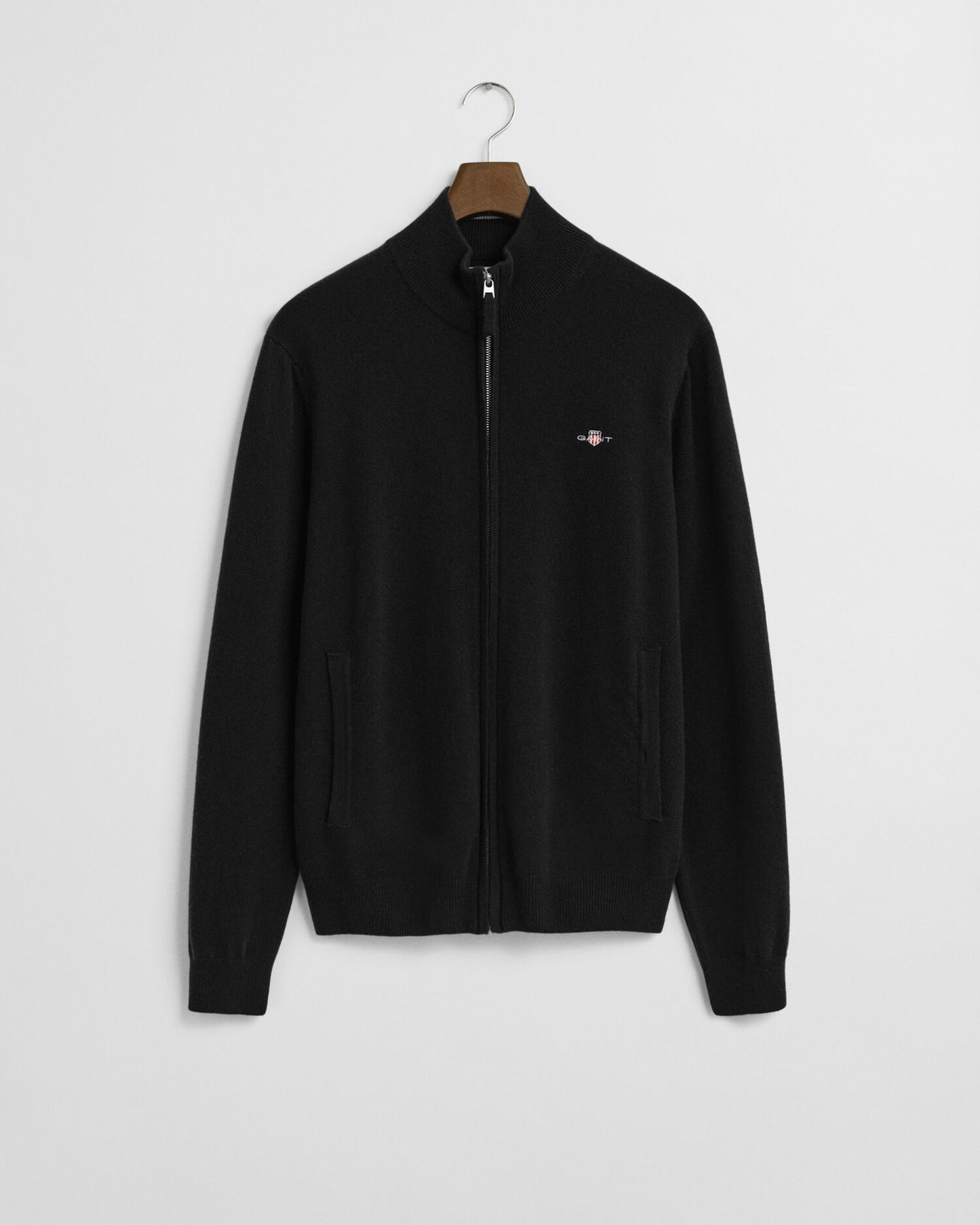 Feinste Lambswool Strickjacke mit Reißverschluss