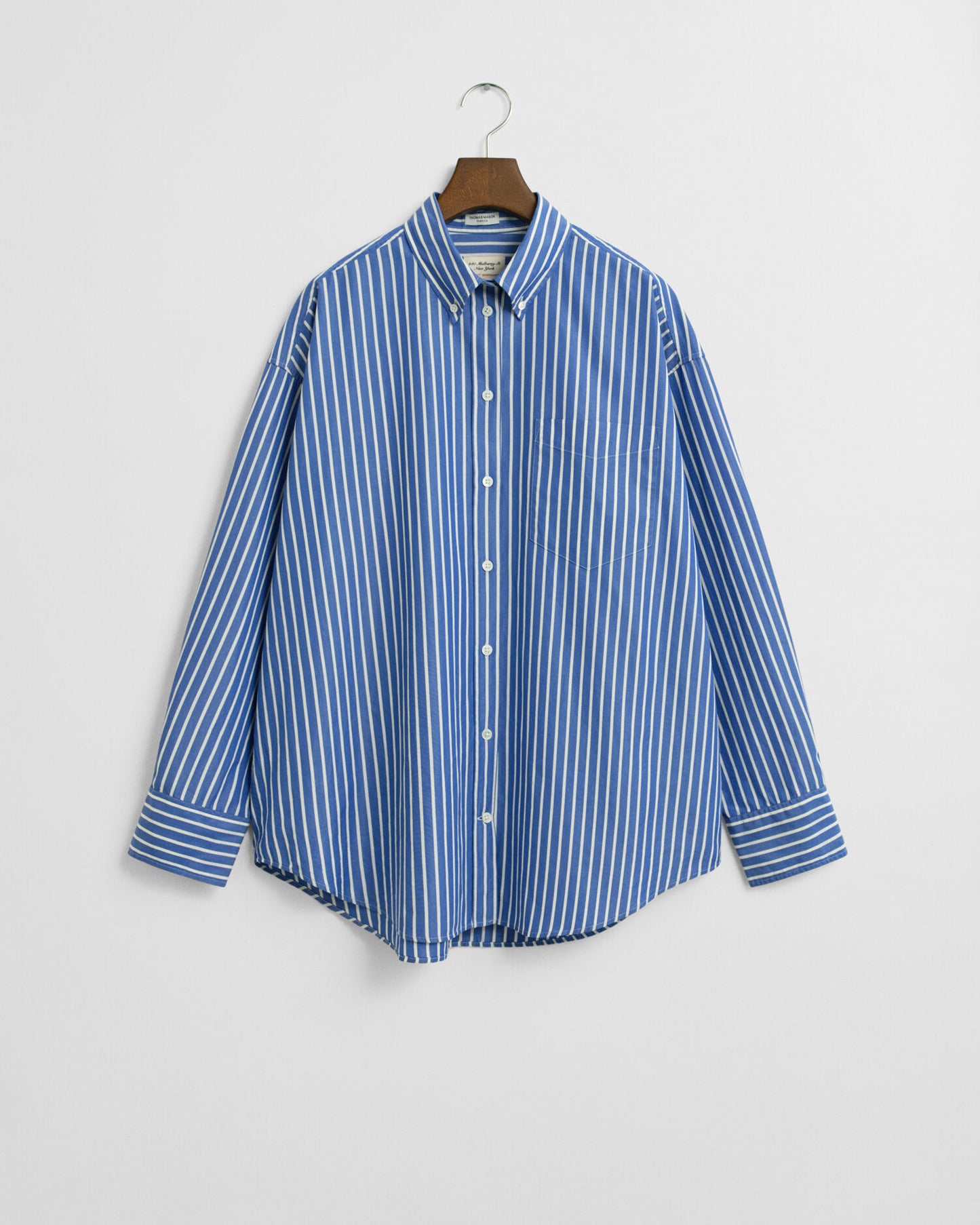 Chemise oversize en popeline rayée
