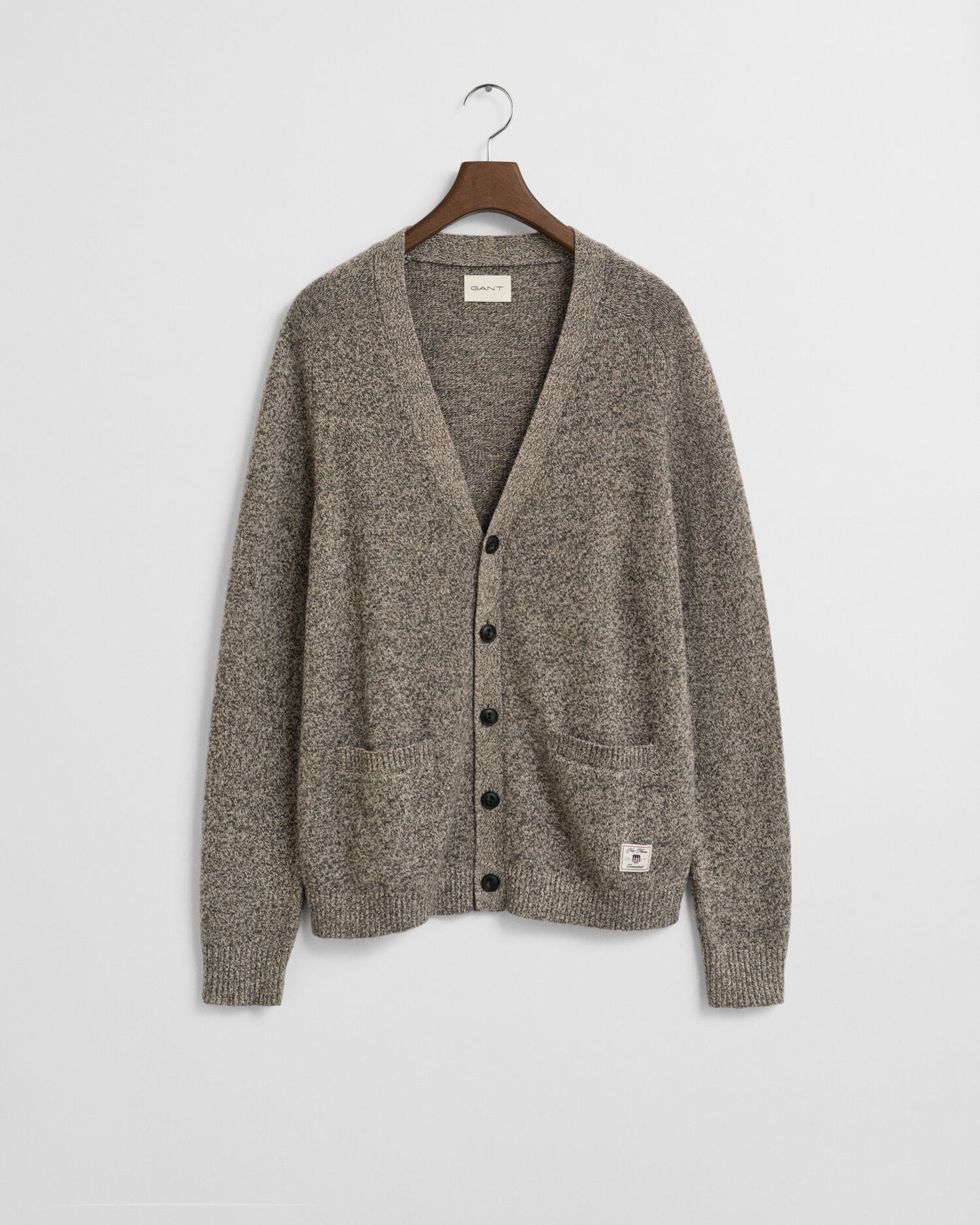 Cardigan mouliné en mélange de laine