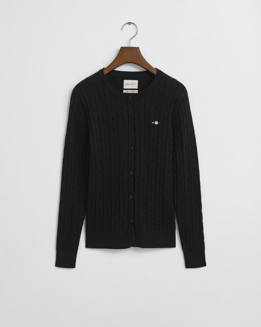 Cardigan aus Stretch-Baumwoll-Zopfstrick