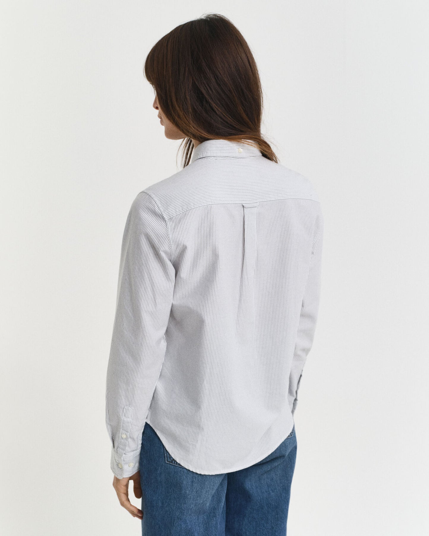 Chemise Oxford Classique à Rayures Coupe Droite