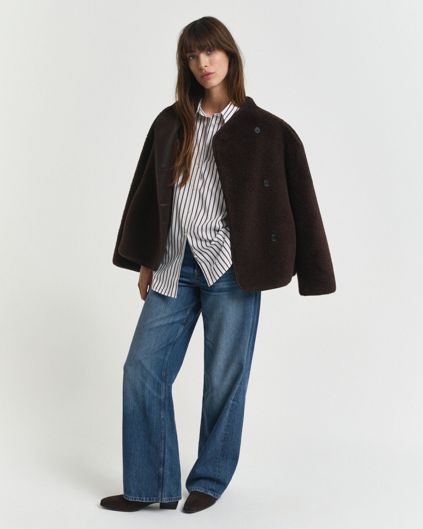 Relaxed Fit Hemd aus gestreiftem Popeline