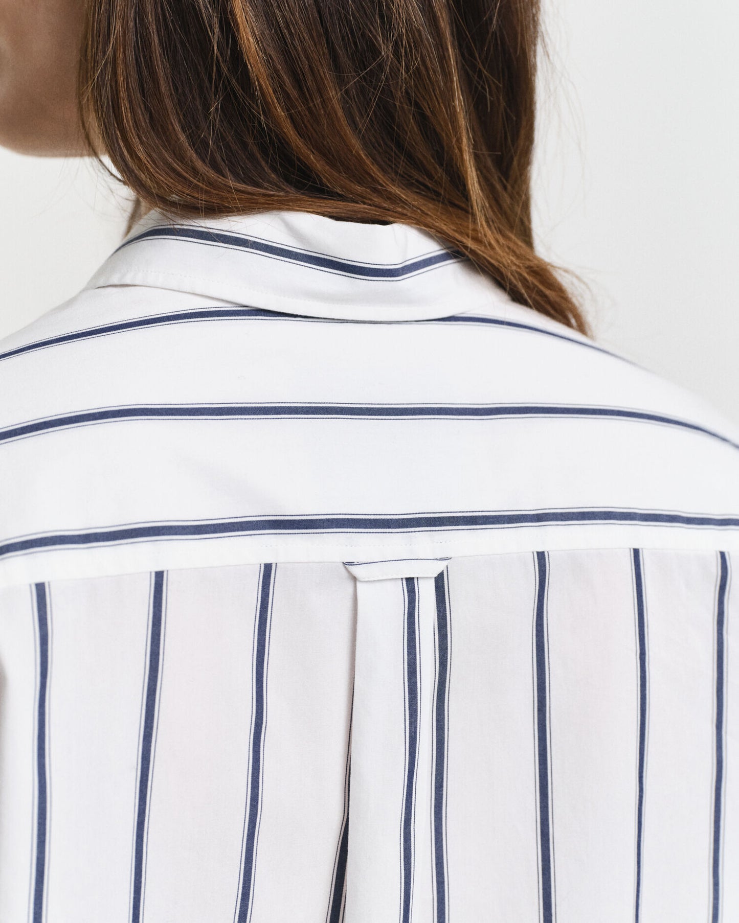 Chemise classique surdimensionnée en popeline rayée