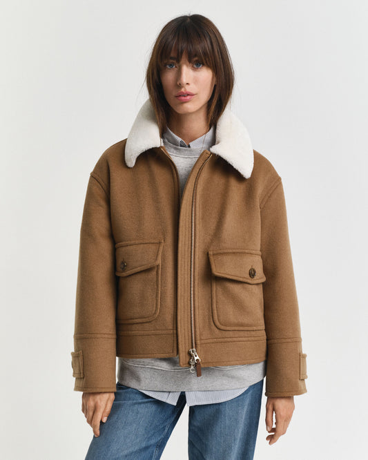 Fliegerjacke aus Wollmischung