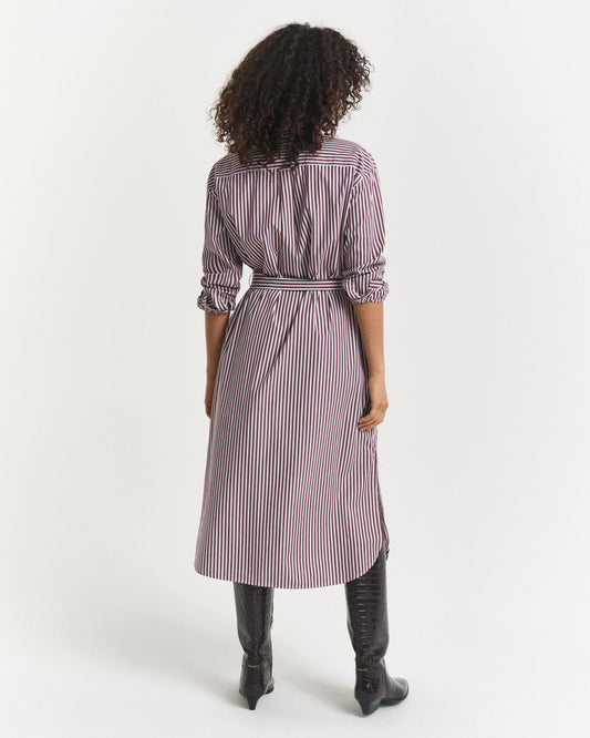 Robe Chemise Classique en Popeline Ceinturée
