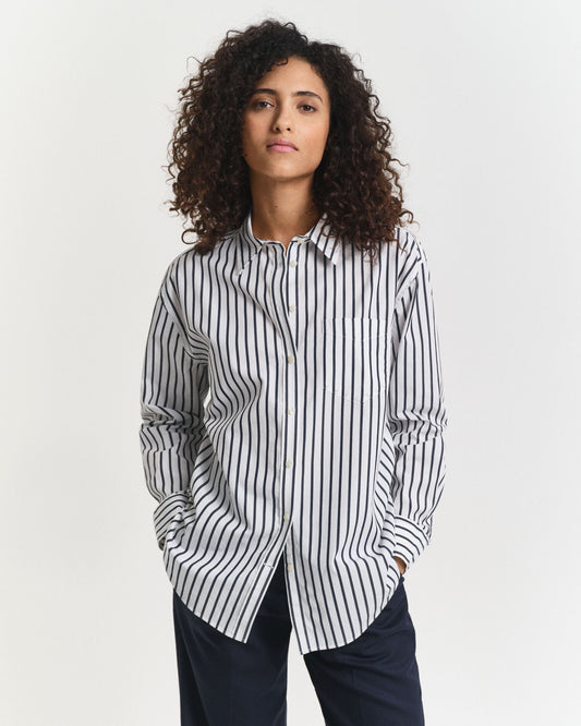 Relaxed Fit Classic Striped Poplin Shirt