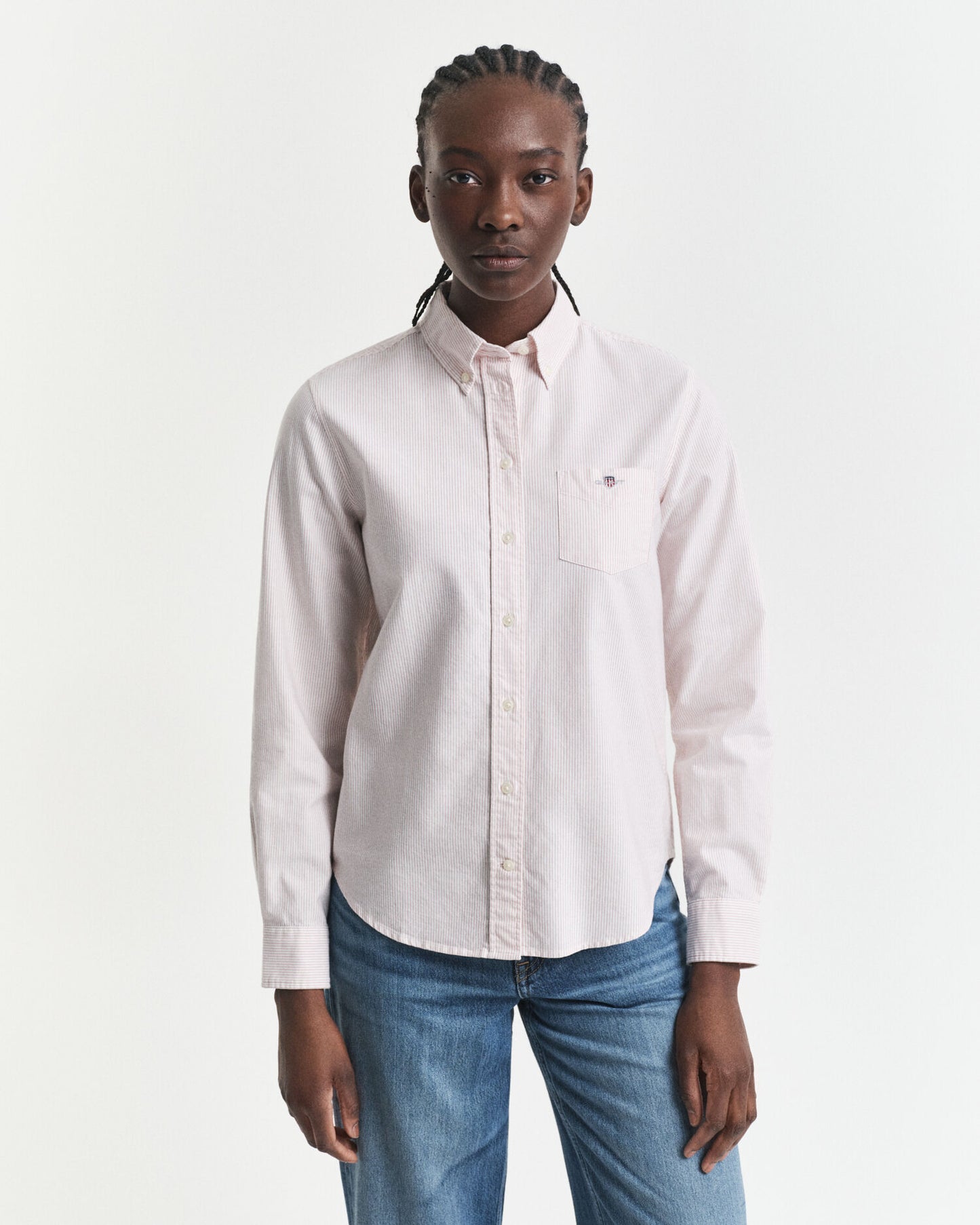 Klassisches Oxford-Hemd mit Streifen, Regular Fit