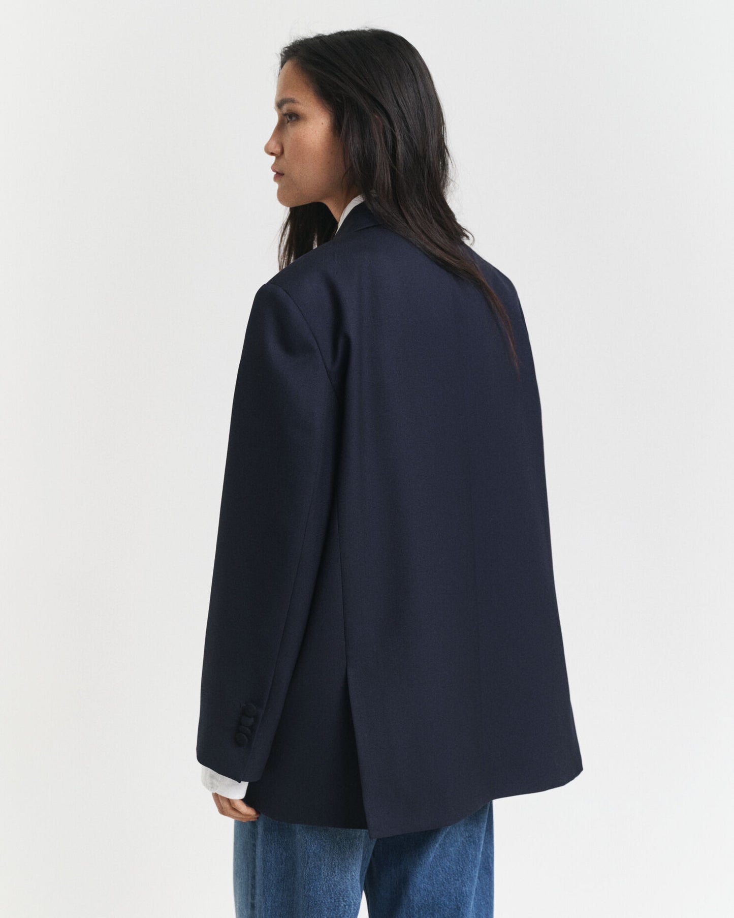 Oversized Wool Hopsack Blazer