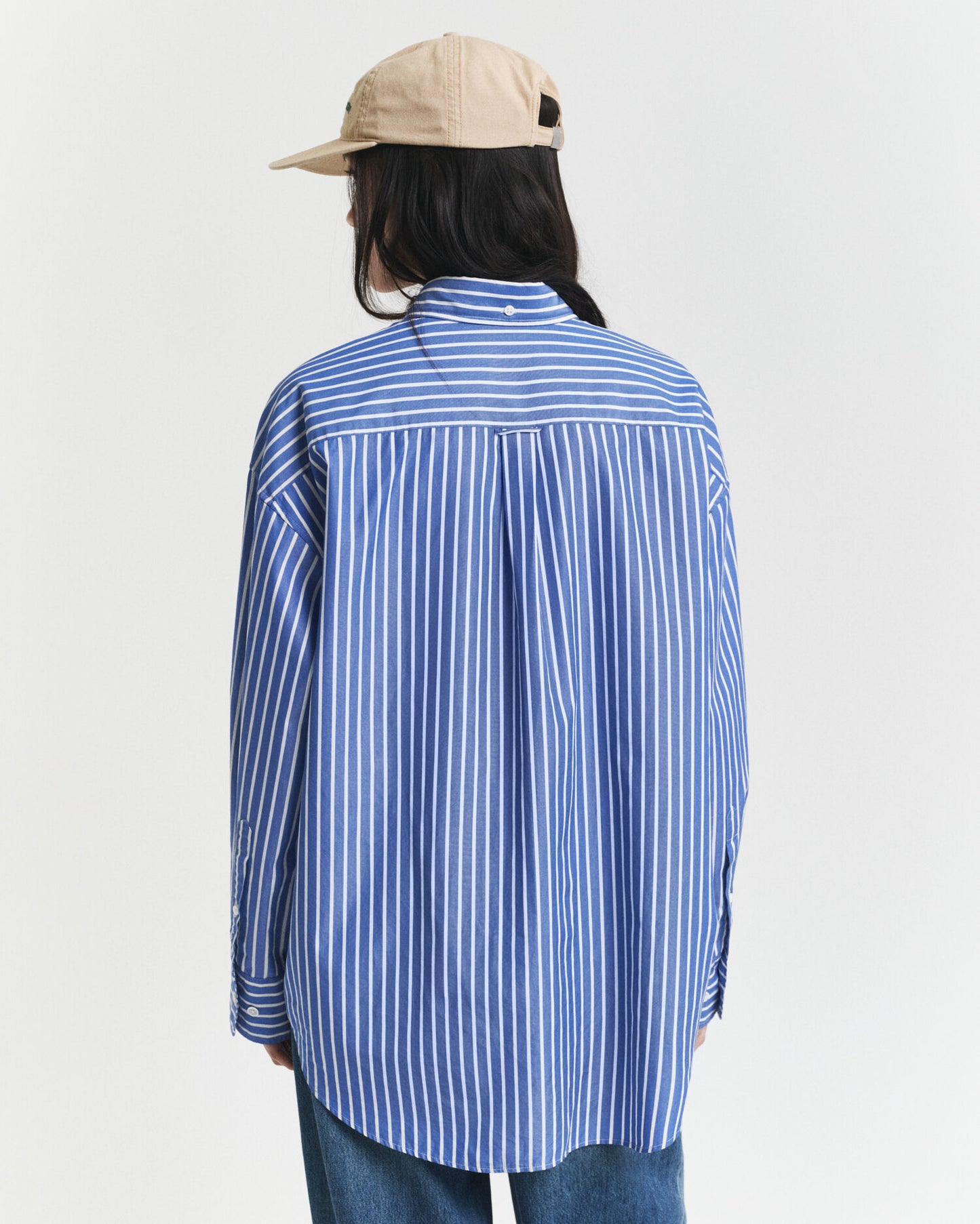 Chemise oversize en popeline rayée