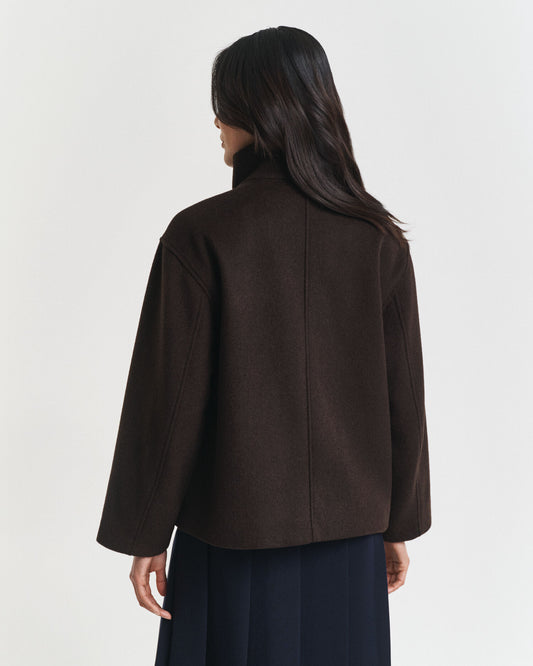 Kurze Wolljacke mit Reißverschluss