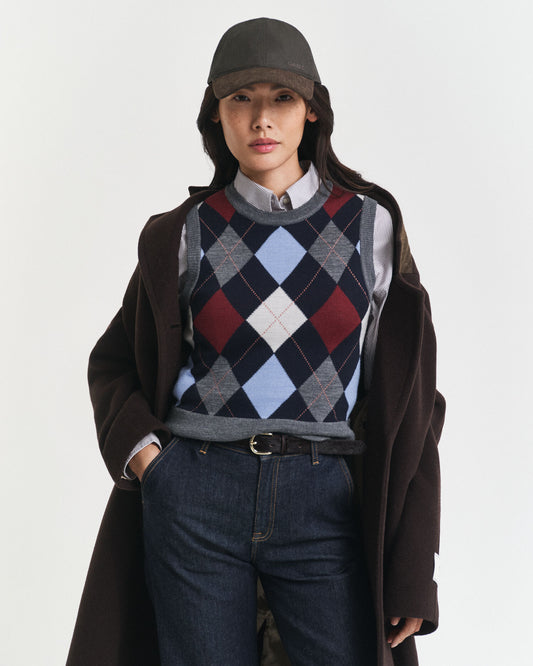 Argyle Crew Neck Vest