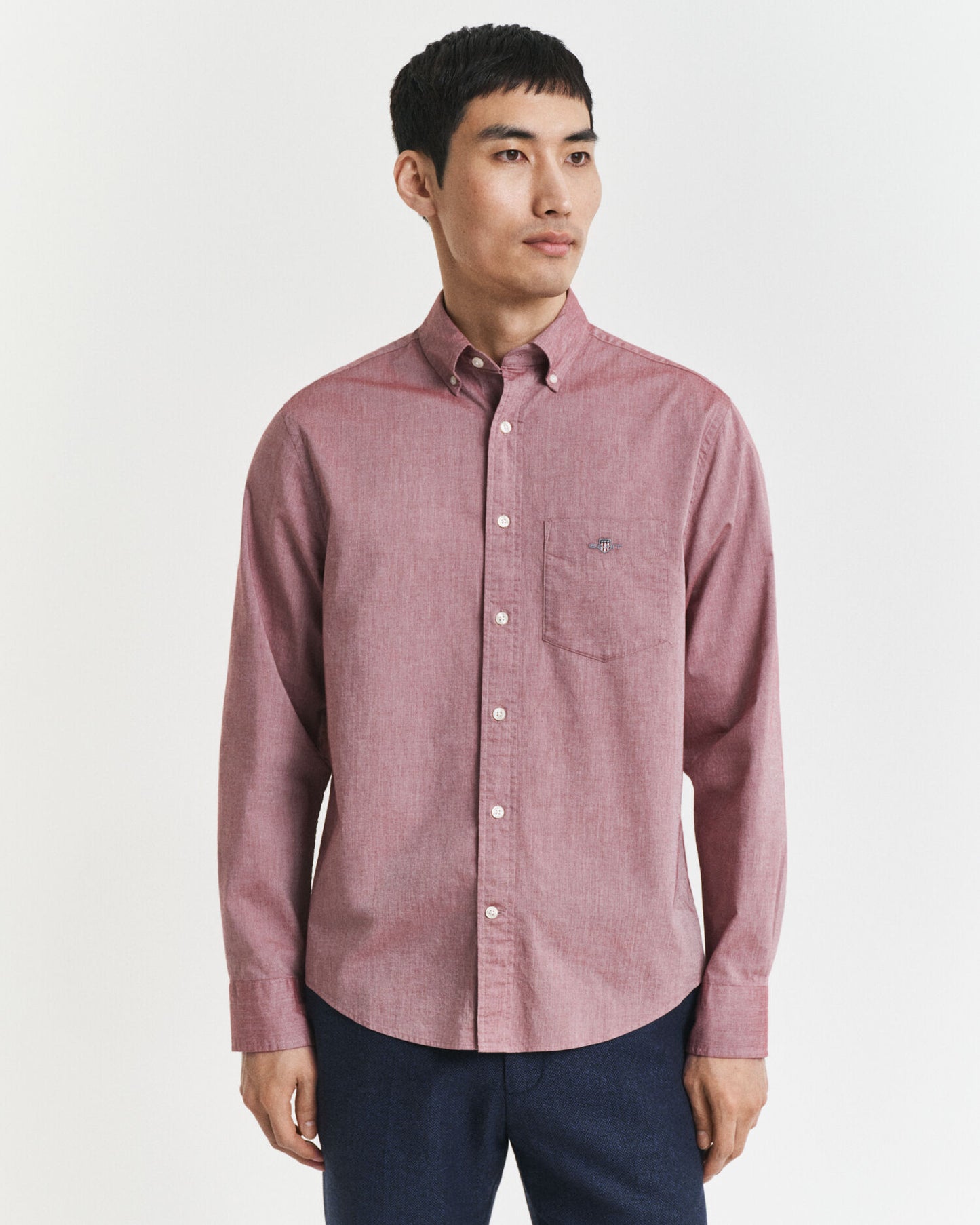 Chemise classique en popeline coupe droite