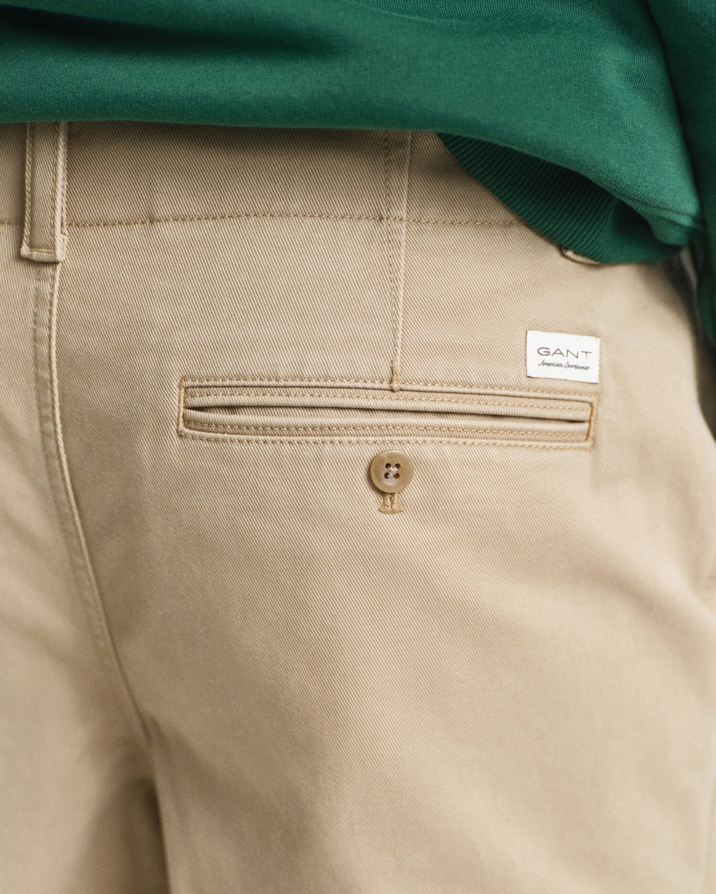 Pantalon Chino en Twill de Coton Coupe Décontractée