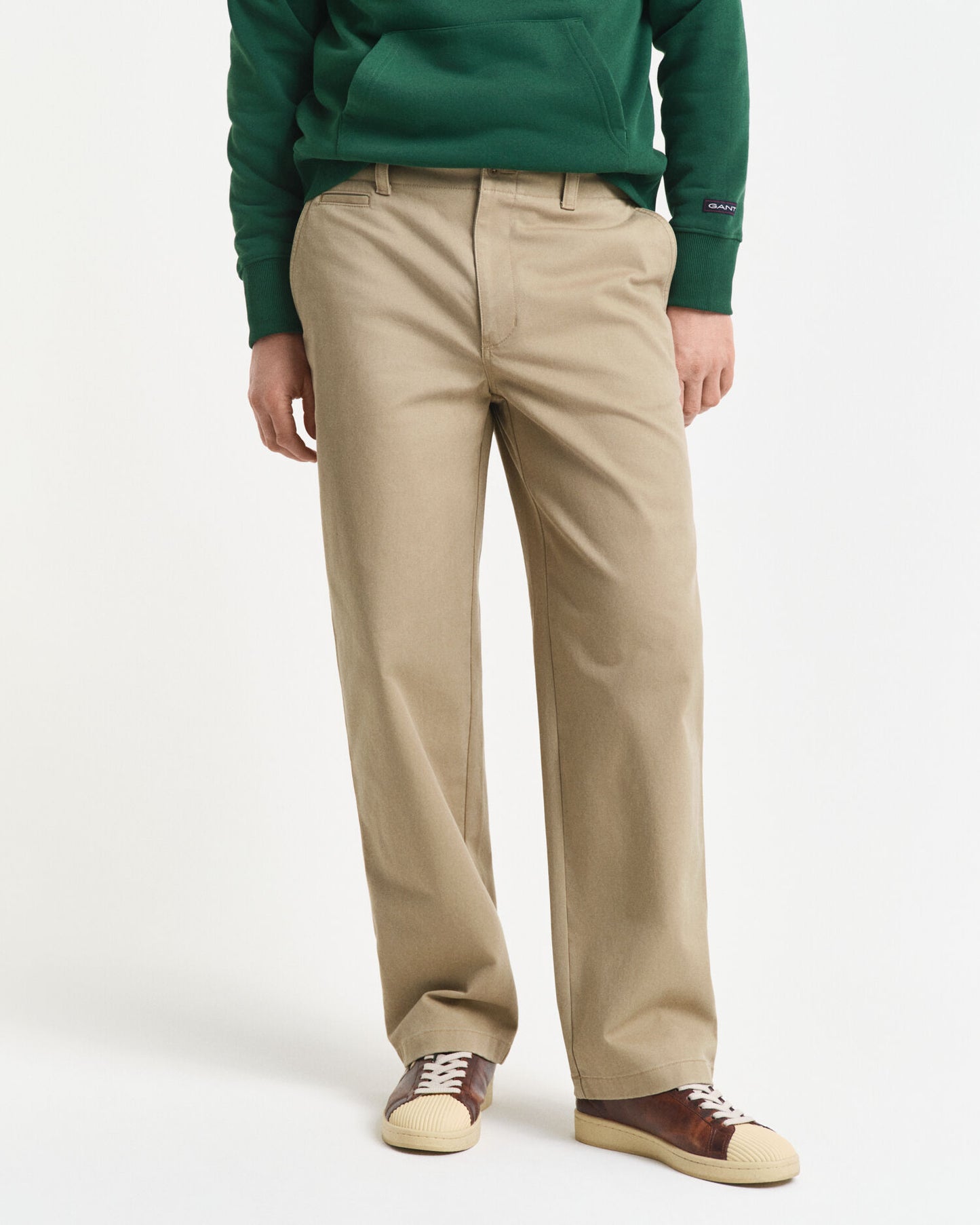 Pantalon Chino en Twill de Coton Coupe Décontractée