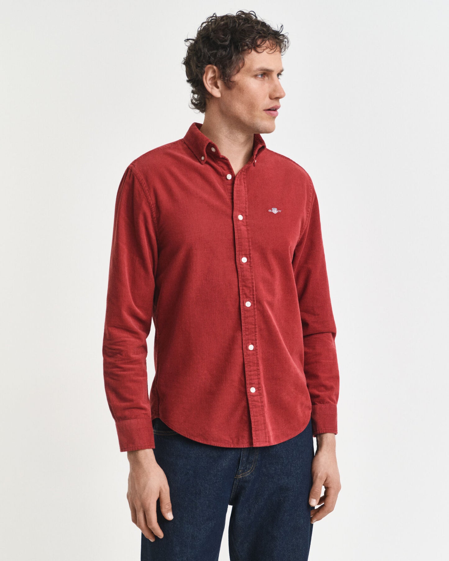Regular Fit Hemd aus Baumwollcord