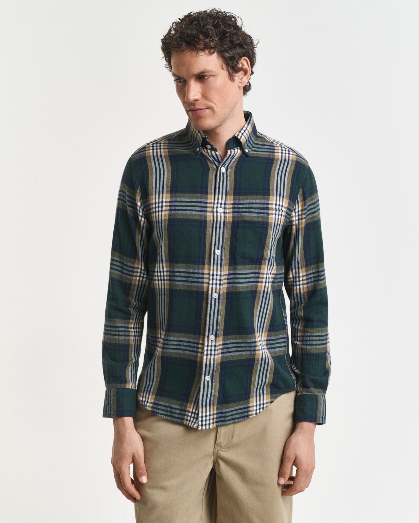 Regular Fit Windblown Flanellhemd mit Karomuster